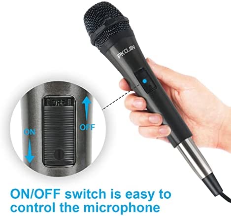PKOJIN Dynamic Karaoke Microphone for Singing, Vocal Wired Microphone for Karaoke, Handheld Mic with 10 Ft Cable, Mics for Speaker with ON/Off Switch - Image 3