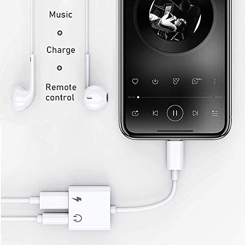 Headphone Adapter, 2 Pack 2 in 1 Lightning to 3.5mm Aux Audio and Charge Jack Adapter Splitter Dongle for iPhone 14 13 12 11 Pro Max XS XR X 8 7 6 iPad, Support iOS 16 - Image 3