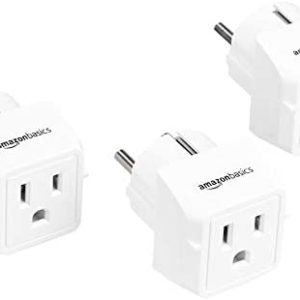 3-Pack Travel Plug Adapter Type E/F, Europe - France, Germany, Greece, Hungary, Iceland, the Netherlands, Norway, Poland, Portugal, Romania and Spain
